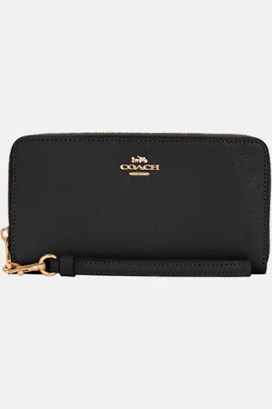 Coach Womens Crossgrain Long Zip Around Wallet - Leather - One Size