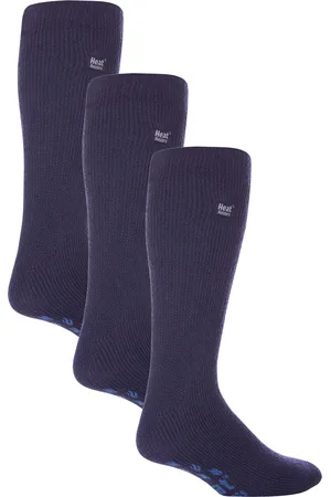 Heat Holders 3 Pair Multipack Mens Slipper Socks with Grips for Winter