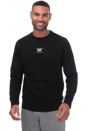 DKNY Mens Printed Logo Crewneck Sweatshirt in Cotton - Size X-Large