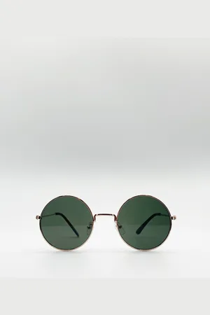 SVNX Mens Classic Metal Round Sunglasses With Tinted Lenses Metal (archived) - One Size