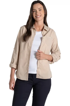 Craghoppers Womens/Ladies Kiwi II Long-Sleeved Shirt (Desert ) - Size 22 UK