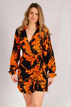 Karen Millen Womens Floral Short Wrap Dress - viscose - Size 8 UK