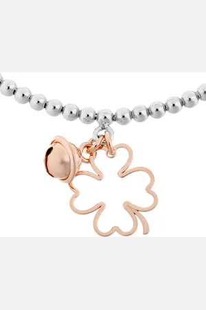 ORPHELIA WoMens 925 Sterling Silver Bracelet - Silver/Rose ZA-7110 - - One Size