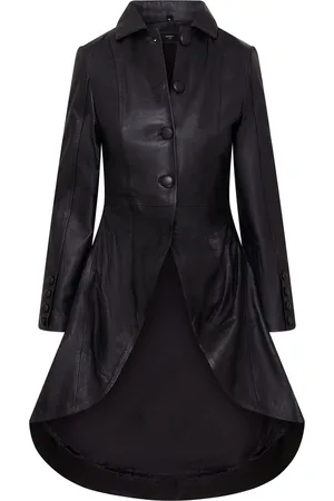 Infinity Womens Gothic Full Length Victorian Coat - Vantaa Lamb Leather - Size Small