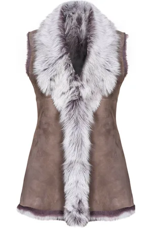 Infinity Womens Toscana Sheepskin Long Gilet-Sorocaba - - Size 14 UK