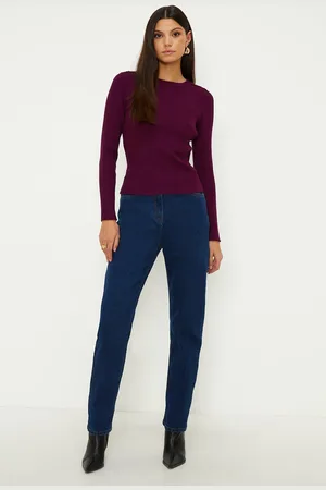 Oasis Womens Slim Mom Jeans - Cotton - Size 8 Regular