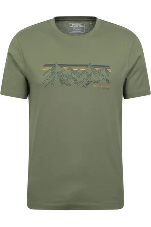 Mountain Warehouse Mens Stripes T-Shirt ( Green) - Size Large