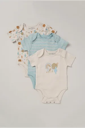 HOMEGROWN Boys Hello World Print 3-Pack Bodysuits - - Size 0-3M