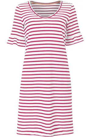 Boden Womens Stripe Jersey V Neck Dress - Cotton - Size 12 Long