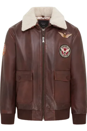 Infinity Mens Cowhide Aviator Bomber Jacket - Akhiok - Size Small