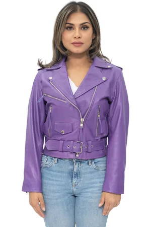 Infinity Womens Cowhide Brando Biker Jacket-Murcia - - Size 14 UK