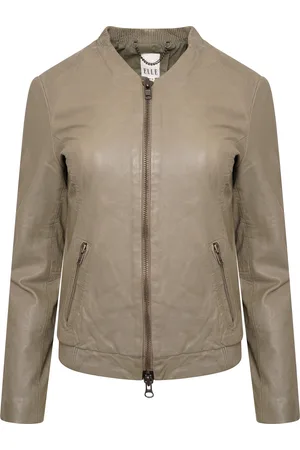 Elle Womens Emma Leather Biker Jacket - Size 6 UK