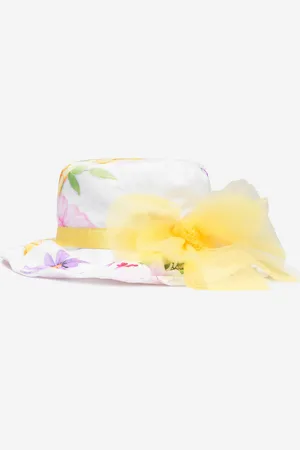 MONNALISA Girls Floral Print Hat in