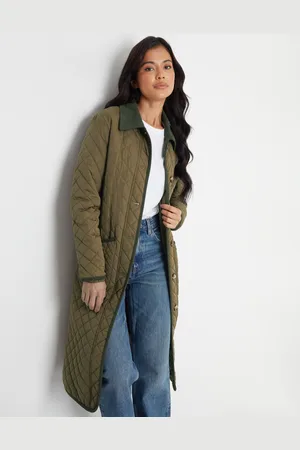 Threadbare Womens Cord Collar Diamond Quilted Jacket - Size 8 UK