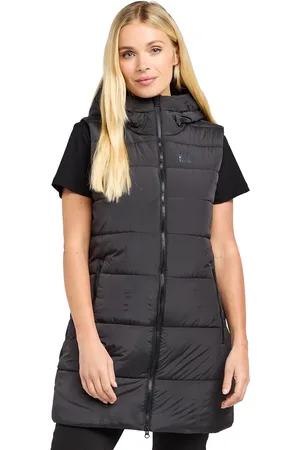 Jack Wolfskin WoMens Eisbach Long Gilet, - Size 14 UK