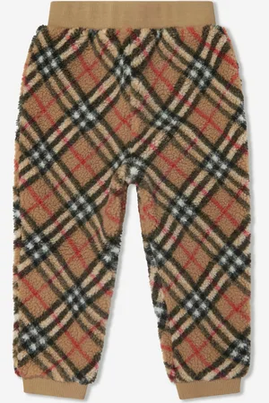 Burberry Kids Unisex Archive Check Fleece Joggers in - Size 12Y
