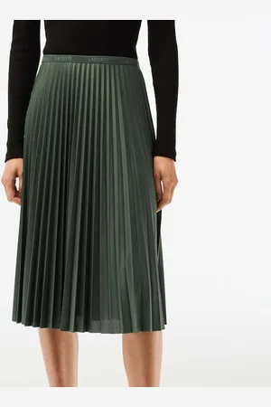 Lacoste Womens Elastic Waist Fluid Pleated Skirt in - Size 2 UK
