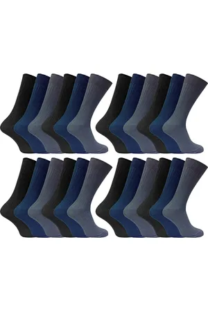 Sock Snob 24 Pairs Multipack Mens Ultimate Comfort 100% Cotton Socks - - Size UK 6-11