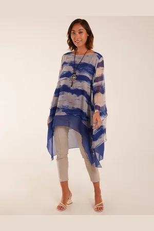 Blue Vanilla Womens 2 In 1 Woven Top - Size Medium