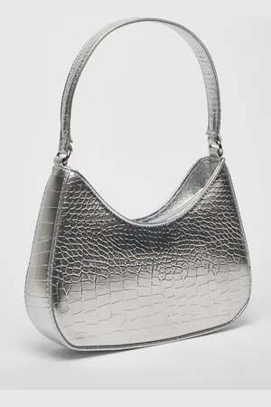 Quiz Womens Faux Leather Croc Shoulder Bag - One Size