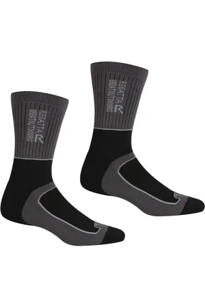 Regatta Mens Samaris 2 Season Socks (Pack of 2) ( /Dark Steel) - Size UK 6-9