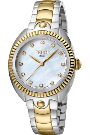 Ferre Womens Ladies White Mother of Pearl Dial / GP Watch - - One Size