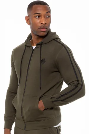 Enzo Mens zip up hoodie with tape