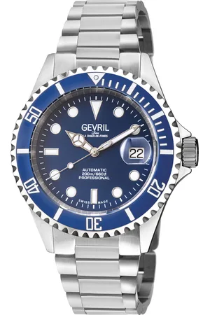 Gevril Mens Wall Street 4851A Swiss Automatic Sellita SW200 Watch - Stainless Steel - One Size