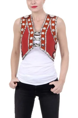 Roberto Cavalli Womens Waistcoat - Leather - Size EU 40