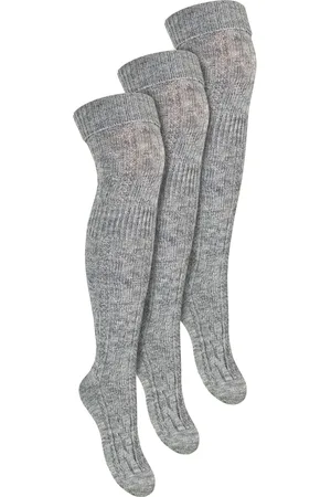 Steven 3 Pairs Womens Over The Knee Wool Socks