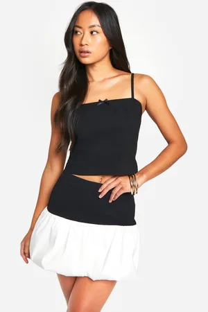 Boohoo Womens Contrast Puff Ball Skort - - Size 10 UK