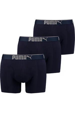 PUMA Mens Lifestyle Sueded Cotton Boxer Shorts Pants 3 Pack 907268 05 - - Size Small