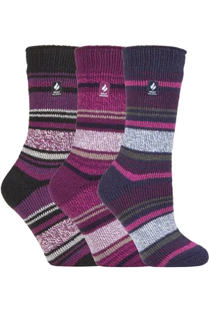 Heat Holders Womens - 3 Pack Multipack Ladies Insulated Thermal Socks for Winter - Palma - - Size UK 4-8