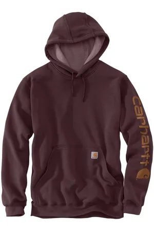 Carhartt Mens Polycotton Stretchable Sleeve Logo Hooded Sweatshirt Top - - Size X-Small