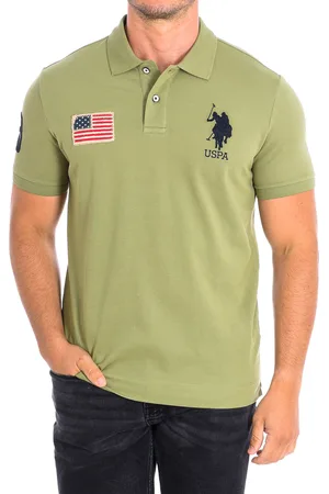 U.S. Polo Assn. Mens JARECBFD Short Sleeve with contrasting lapel collar 61431 man - Cotton - Size Small