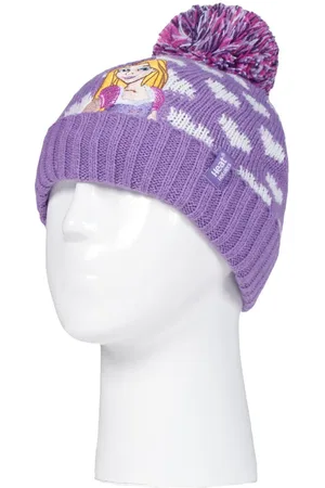 Heat Holders Girls Fleece Lined Winter Warm Disney Princess Thermal Pom Pom Bobble Hat and Mittens Set - Rapunzel - - Size 4-6Y