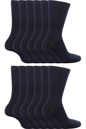 Sock Snob 12 Pair Multipack Kids Plain School Socks