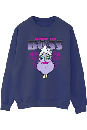 Disney Womens/Ladies The Little Mermaid Ursula Mum Is The Boss Sweatshirt ( Blue) - Size 2XL
