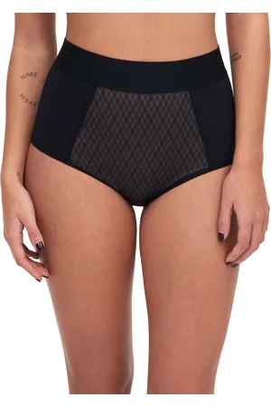 Chantelle Womens Smooth Lines Support High Waisted Brief - Cotton - Size Small