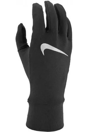 Nike Mens Fleece Running Gloves (Black/Silver Marl) - - Size Small/Medium