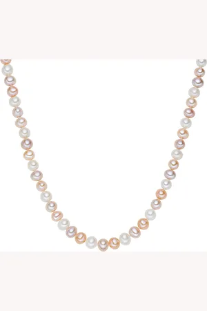 Valero Pearls Womens Female Fresh Water Cultured Pearl(s) Necklace - Sterling Silver - Size 45 cm