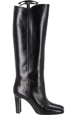 Saint Laurent Pre-owned Womens 90mm Jane Boots in Leather - Size UK 3