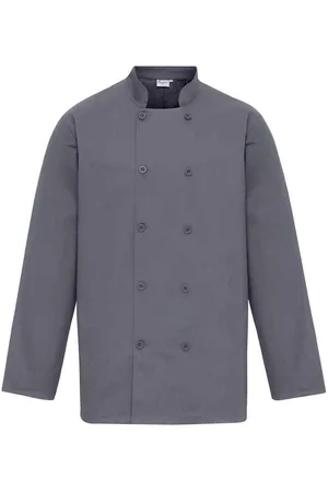 Premier Mens Long-Sleeved Chef Jacket (Steel) - - Size 5XL