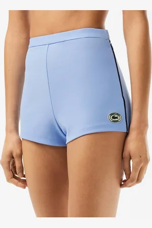 Lacoste Womens Sporty & Rich Shorts in Blue - - Size 8 UK