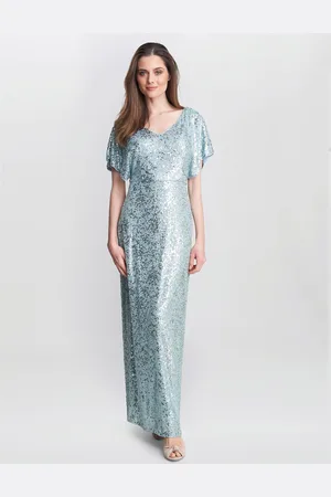 Gina Bacconi Womens Courtney Maxi Sequin Dress - - Size 14 UK