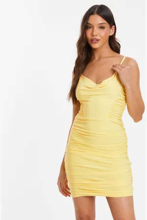 Quiz Womens Ruched Bodycon Mini Dress - Size 6 UK