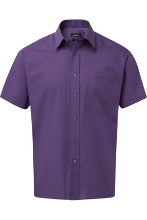 Premier Mens Short Sleeve Poplin Shirt - Size 16 inch