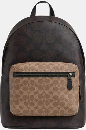 Coach Mens West Backpack in Blocked Maxi Signature - - One Size