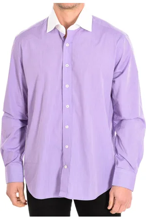 Café Coton BOATING1 Mens long sleeve lapel collar button closure shirt - Cotton - Size EU 42 (Mens)