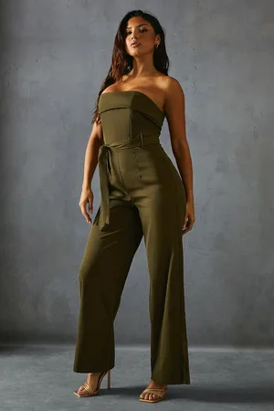 MissPap Womens Jumpsuit Grey Sleeveless Wide-Leg Casual - - Size 14 UK